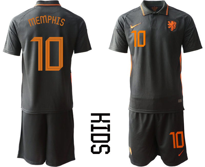 2021 European Cup Netherlands away Youth #10 soccer jerseys->youth soccer jersey->Youth Jersey
